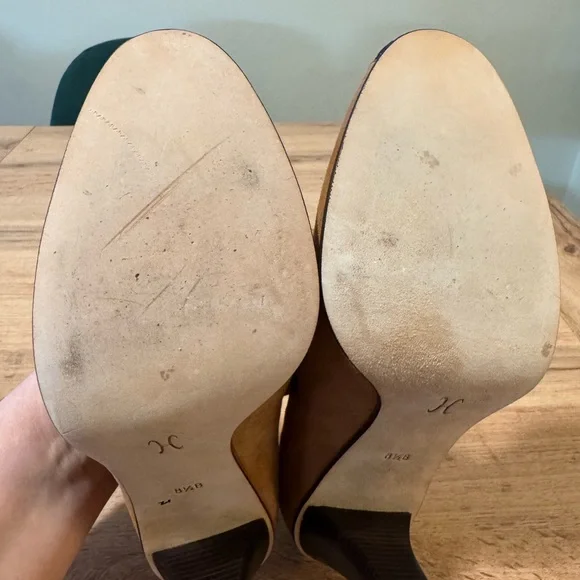 Cole Haan Lorenza Two-Tone Suede Scalloped Peep-Toe Pumps Size 8.5 - Picture 10 of 11